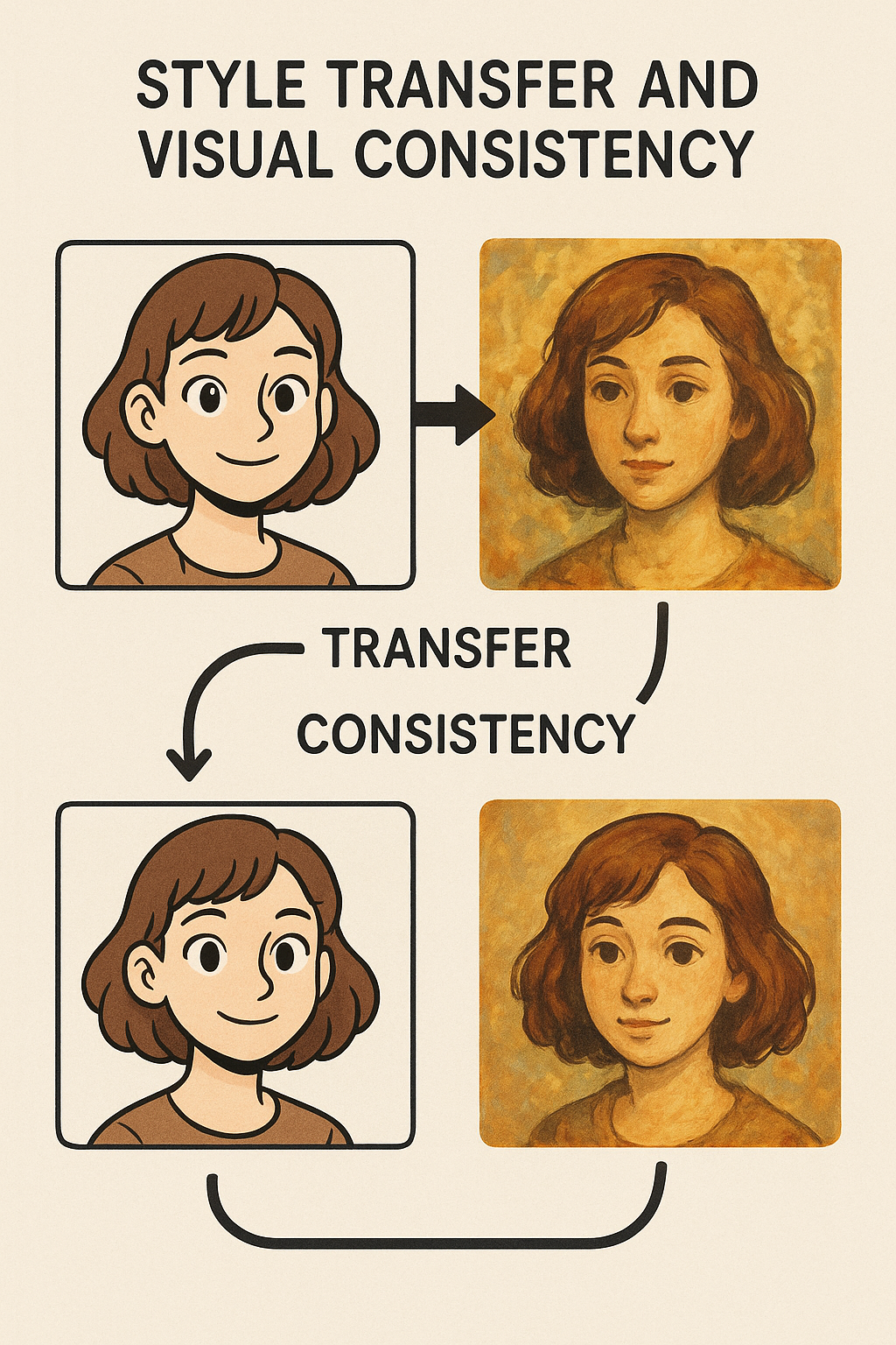 Illustration of Krea AI applying style transfer for visual consistency